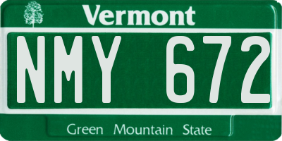 VT license plate NMY672