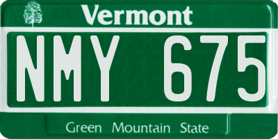 VT license plate NMY675