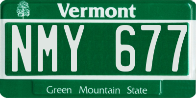 VT license plate NMY677