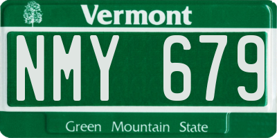 VT license plate NMY679