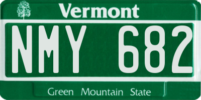 VT license plate NMY682