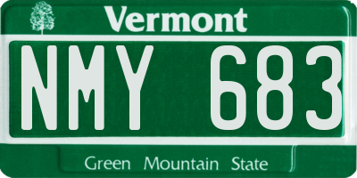 VT license plate NMY683