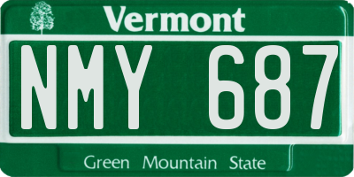 VT license plate NMY687