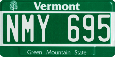 VT license plate NMY695