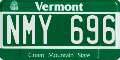 VT license plate NMY696