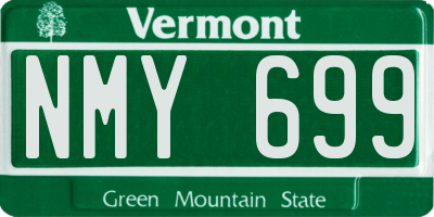 VT license plate NMY699