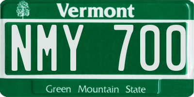 VT license plate NMY700