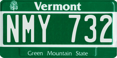VT license plate NMY732