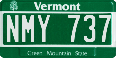 VT license plate NMY737