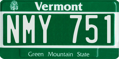 VT license plate NMY751