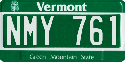 VT license plate NMY761