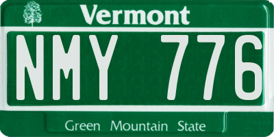 VT license plate NMY776