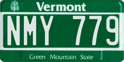 VT license plate NMY779