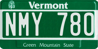 VT license plate NMY780