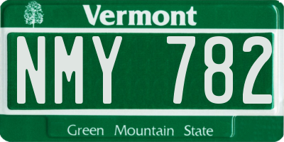 VT license plate NMY782