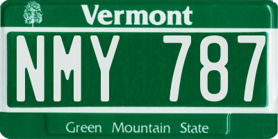 VT license plate NMY787