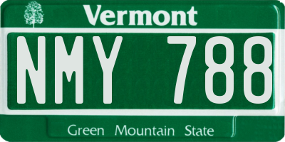 VT license plate NMY788