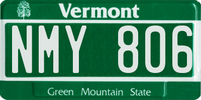 VT license plate NMY806