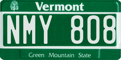 VT license plate NMY808