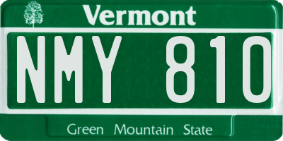VT license plate NMY810