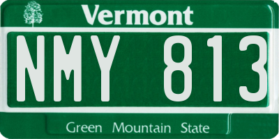 VT license plate NMY813