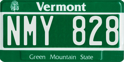 VT license plate NMY828
