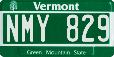 VT license plate NMY829