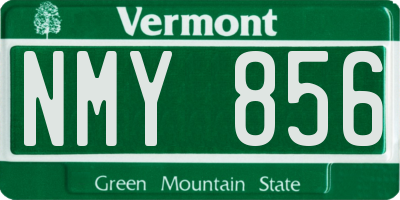 VT license plate NMY856