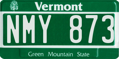 VT license plate NMY873