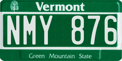 VT license plate NMY876