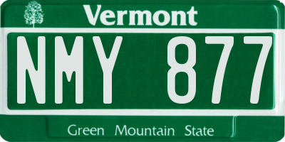 VT license plate NMY877