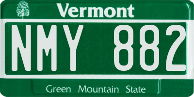 VT license plate NMY882