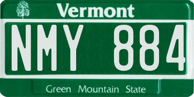 VT license plate NMY884