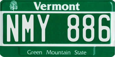 VT license plate NMY886