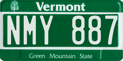 VT license plate NMY887