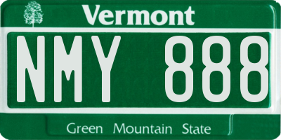 VT license plate NMY888