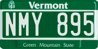 VT license plate NMY895