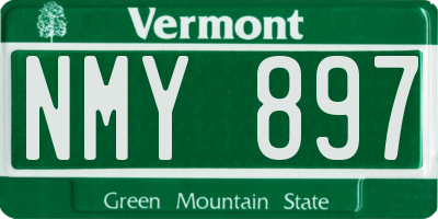 VT license plate NMY897
