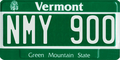 VT license plate NMY900