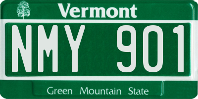 VT license plate NMY901