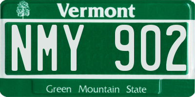 VT license plate NMY902