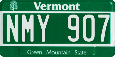 VT license plate NMY907