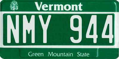VT license plate NMY944