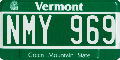 VT license plate NMY969
