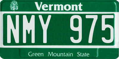 VT license plate NMY975