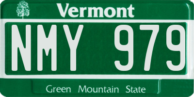 VT license plate NMY979