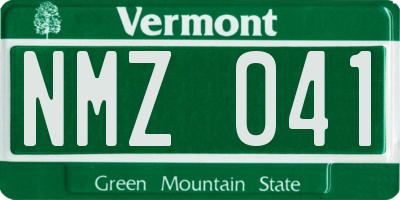 VT license plate NMZ041