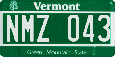 VT license plate NMZ043