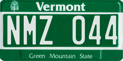 VT license plate NMZ044