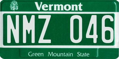 VT license plate NMZ046